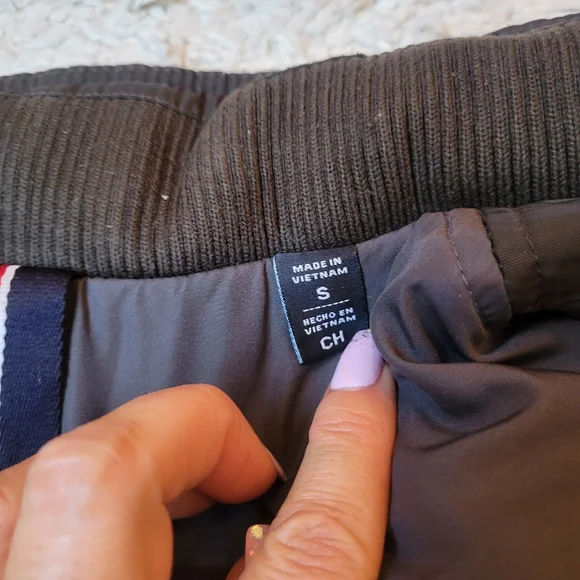 Tommy Hilfiger Army Green bomber unisex jacket S - Picture 5 of 6